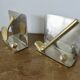Chrome and brass bookends "tennis & golf" from the 1970s.