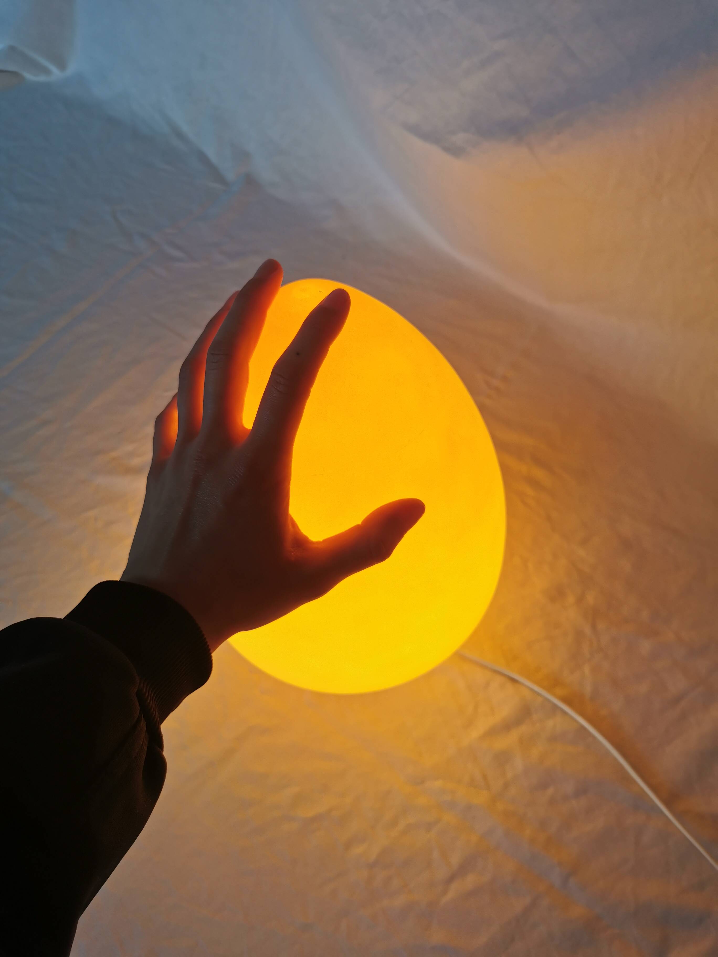 Egg lamp, Domec, France, 1970.