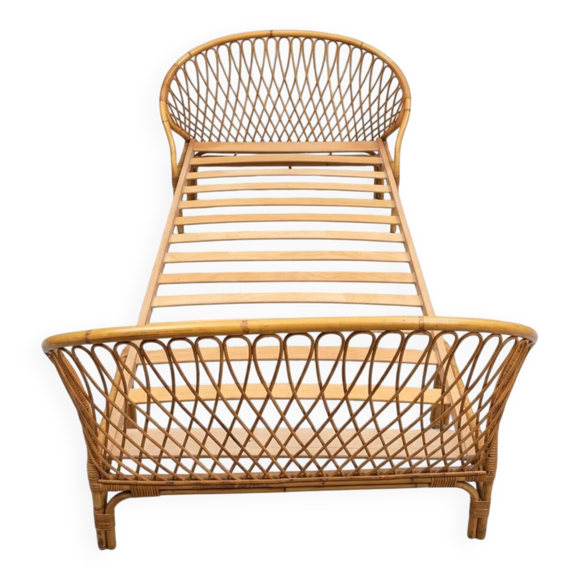 Vintage rattan bed