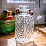 Antique whisky decanter signed r