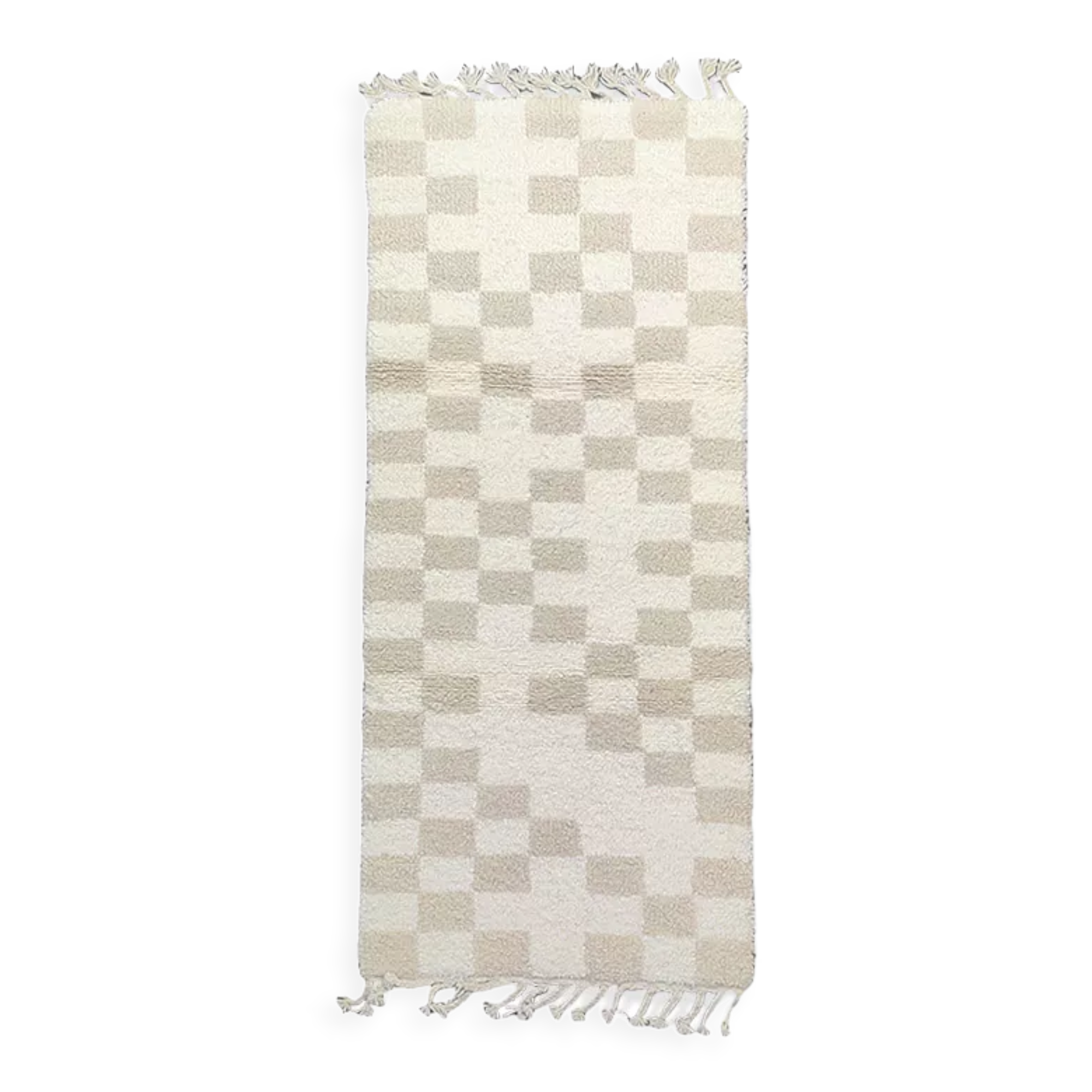 Berber carpet cream tiles 80x185 cm