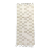Tapis berbère carreaux crème 80x185 cm