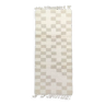 Tapis berbère carreaux crème 80x185 cm