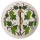 Hand-Painted Greek Ceramic Wall Plate, Grapevine & Rod of Asclepius Motif