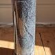 Large blown glass roller vase with speckled gray/purple camaieu decor