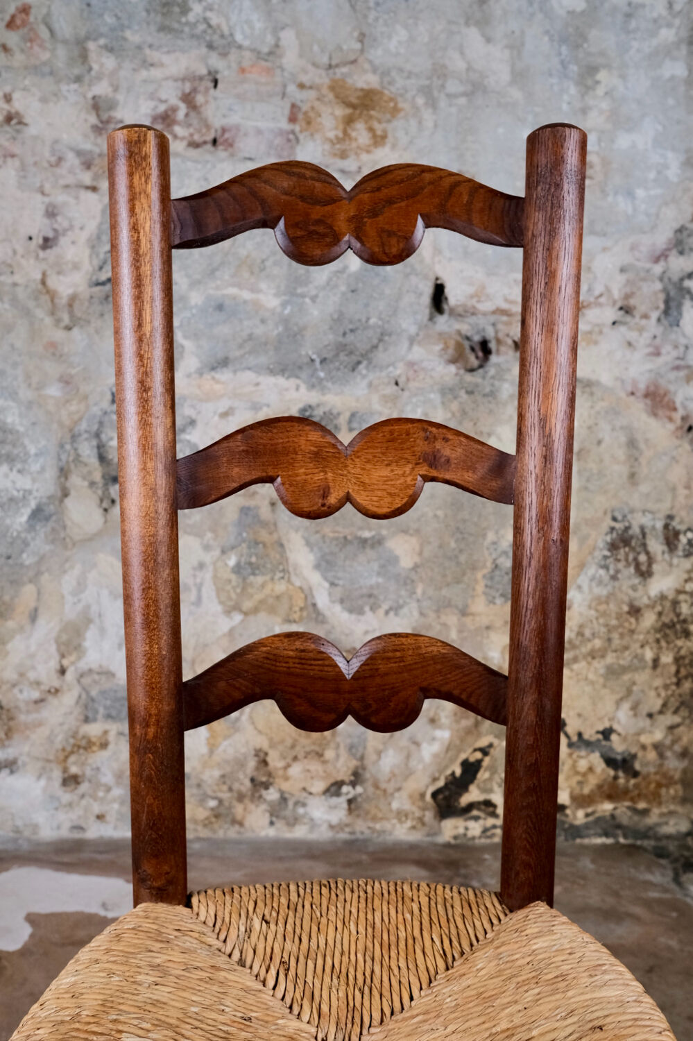 Pair of folk art chairs, France, mid-20th century