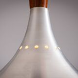 Sölken Leuchten pendant in aluminium and wood