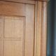 Vintage wooden wardrobe with sliding doors