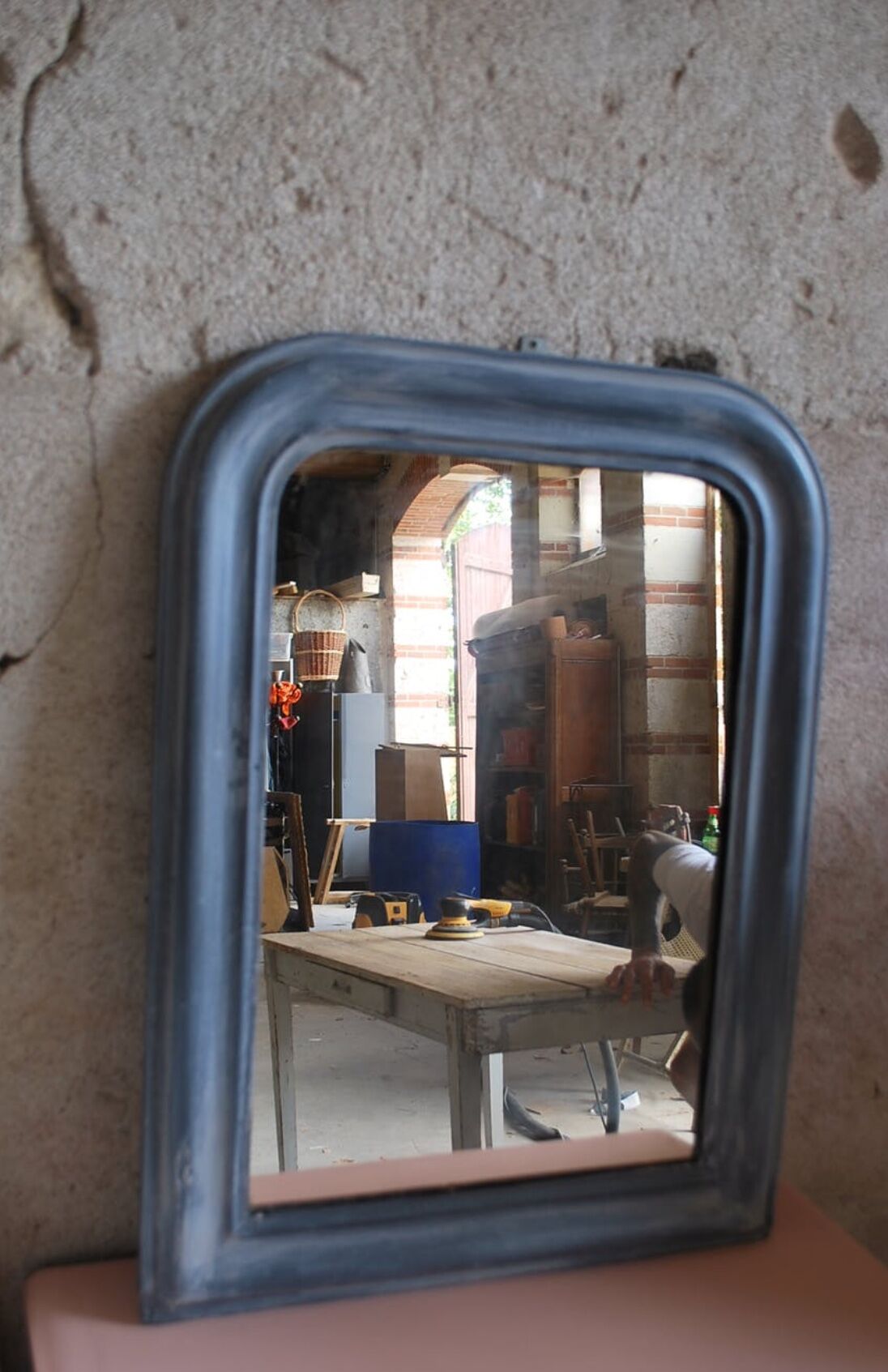Old patinated mirror - 71x53cm