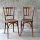 4 chairs Baumann bistrot 1925 sitting wood, "patina bistro of the corner"
