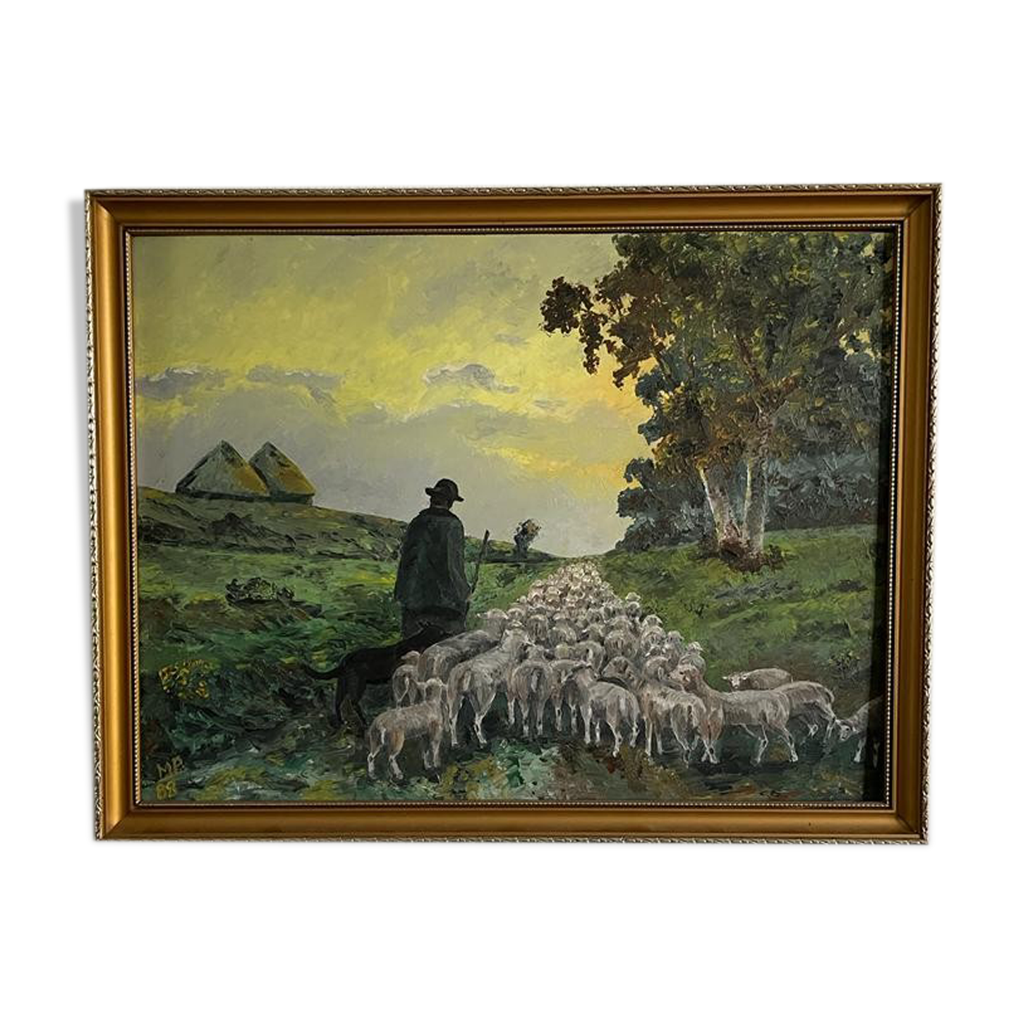 Basque Shepherd oil on panel