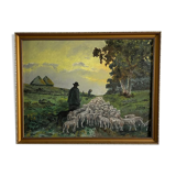 Basque Shepherd oil on panel