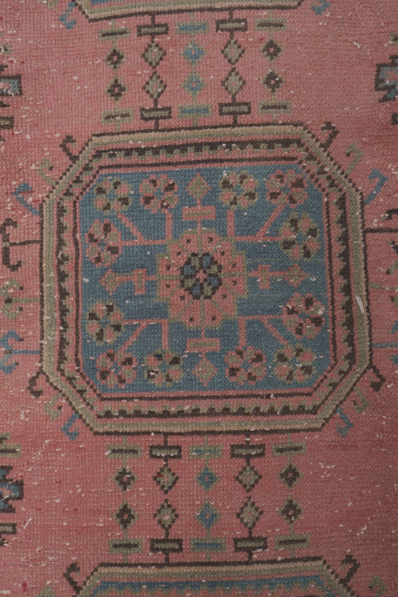 Tapis vintage turc de oushak tissé à la main 79x664 cm