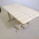 Mid-Century folding garden table wood by Triconfort Riviera model, 1970s