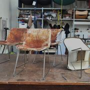 Set of 4 Spirit dining chairs by Hajime Oonishi for Houtoku/Artifort, 1970s.