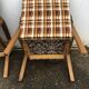 Vintage Scandinavian style armchairs in tartan fabric from the 60s