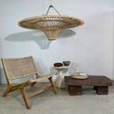 Suspension rattan saucer iron frame D:120 H:60