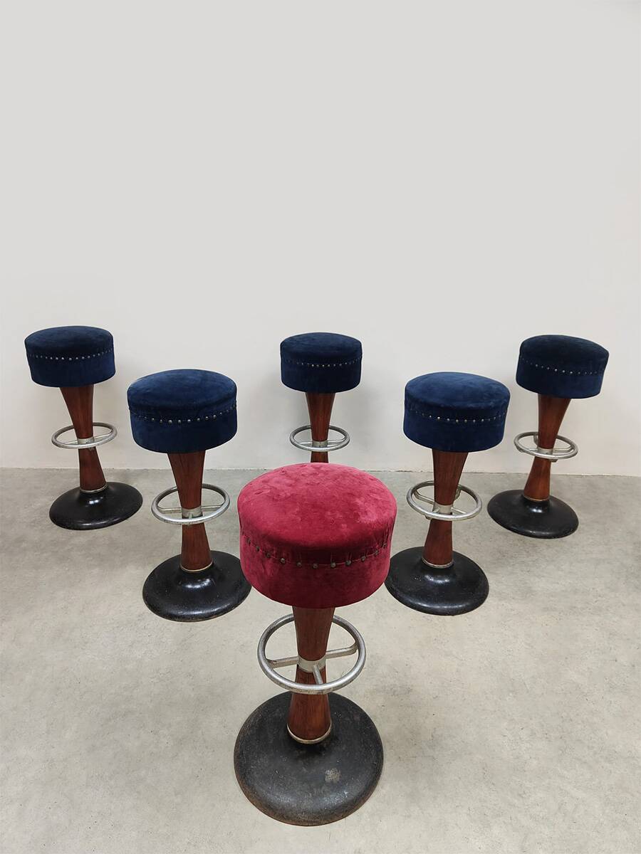 Vintage French café bar stools Art deco style