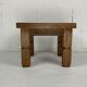 Brutalist square oak side or coffee table, Dutch 1960s