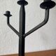 Brutalist wrought iron chandelier signed 1960s