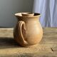 Vintage brutalist stoneware pink wine cooler pitcher H19
