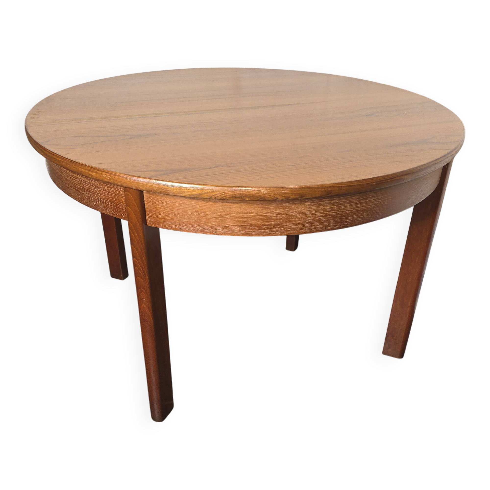 Vintage 60s extendable round teak table