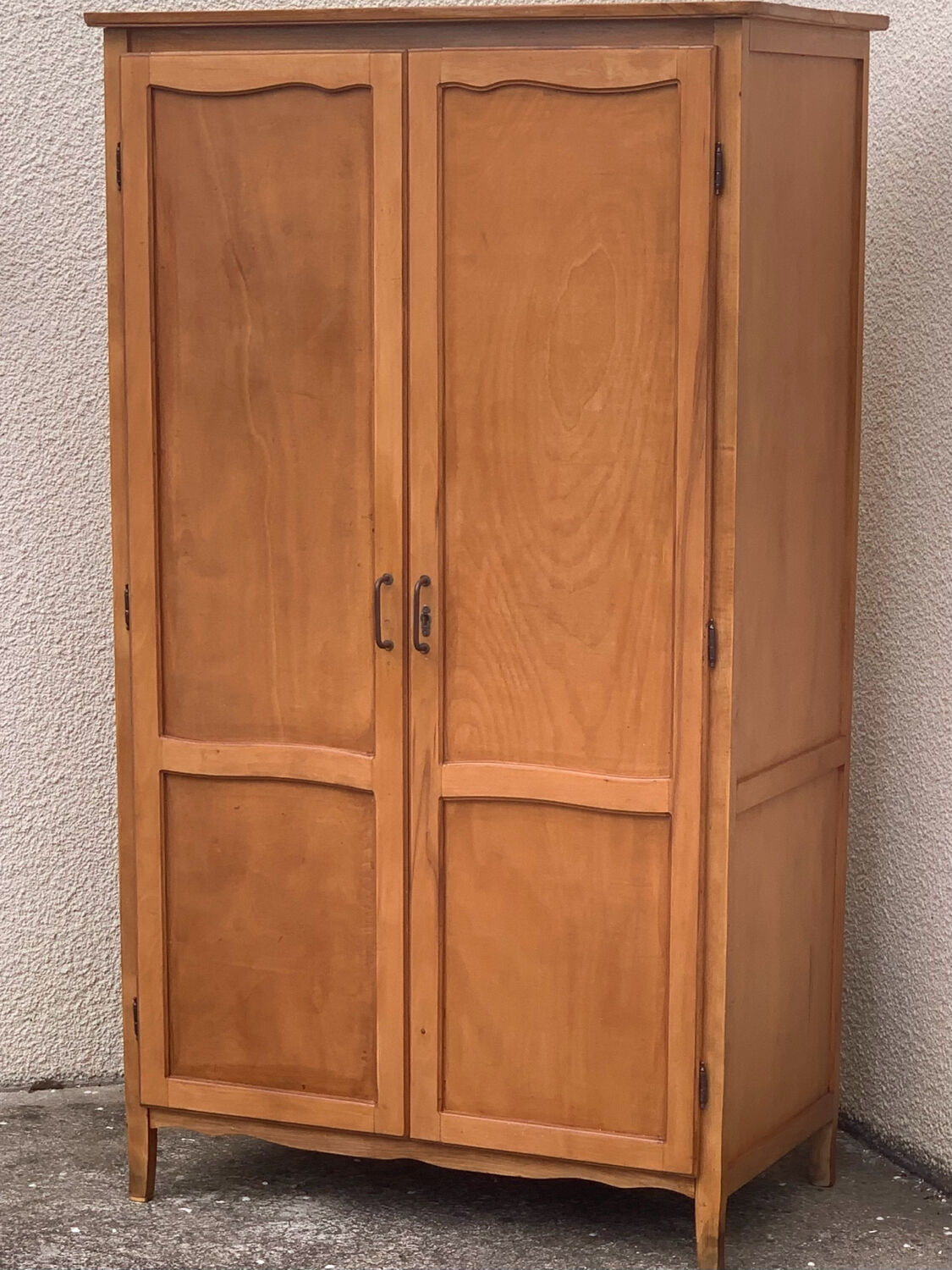 Parisian wardrobe vintage beech 1970