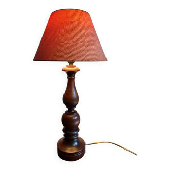 Lampe à poser pied bois année 70