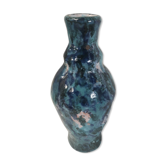 Vase céramique bleu vintage