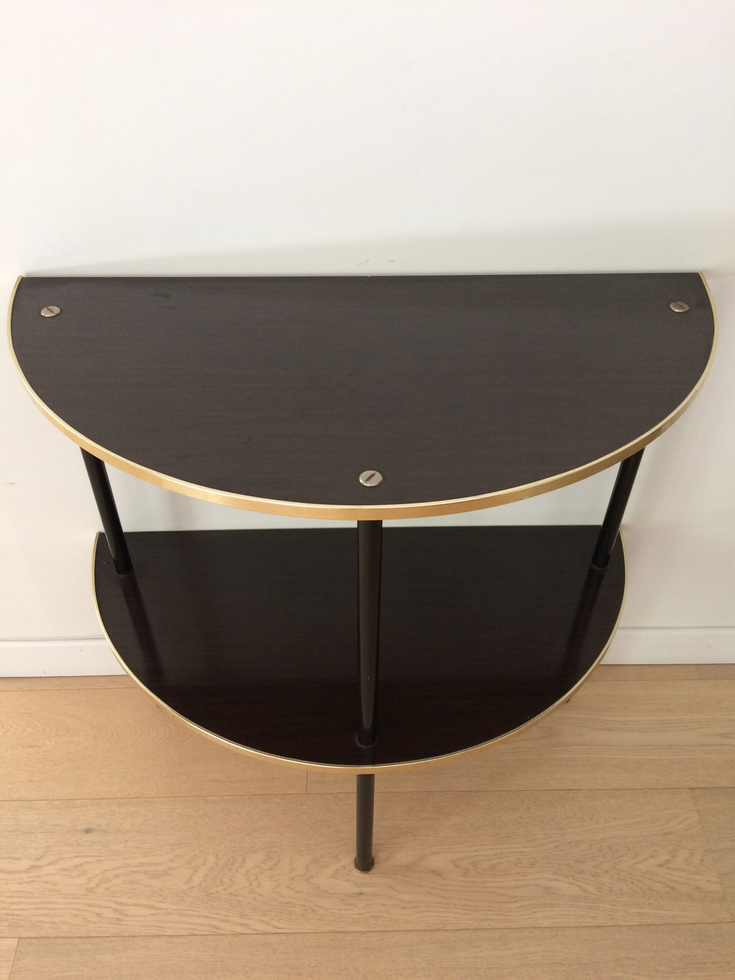 Vintage half-moon console