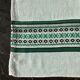 Set of 7 napkins in cotton / linen vintage light green color