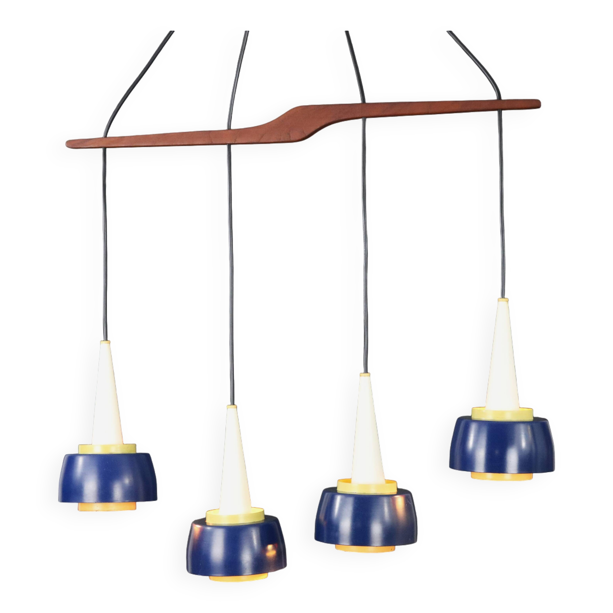 Very rare chandelier by Danish Voss Belysning  - Denmark 1950s