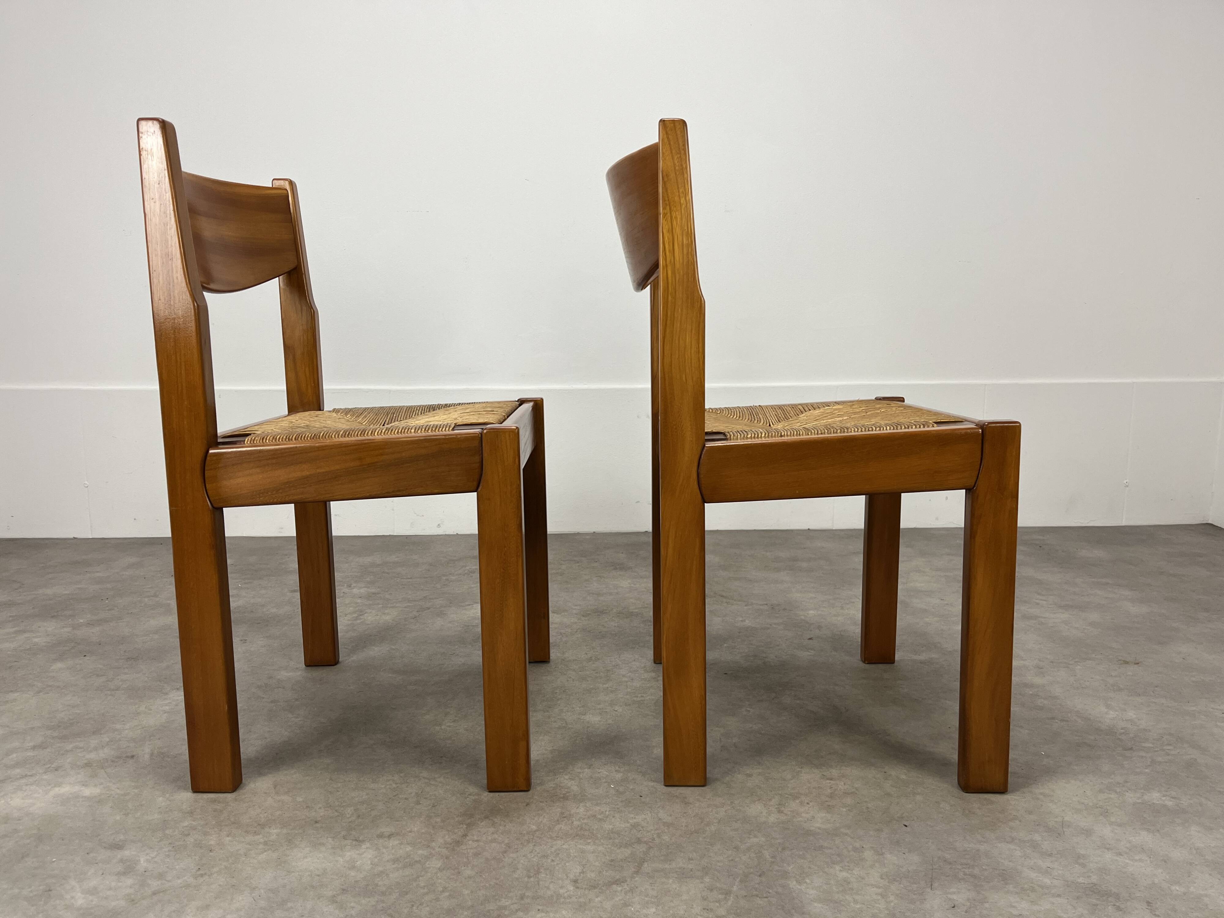 Paire de chaises maison Regain en orme et paille