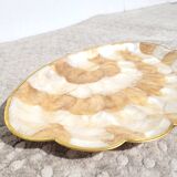 Shell tray in mother-of-pearl and brass