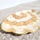 Shell tray in mother-of-pearl and brass