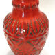 Superb pair of red vases by Bodo Mans for Bay 1960-1970's