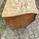 Louis XV style commode in marquetry, 20th century.
