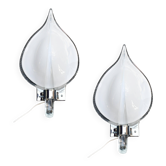 Set of 2 Murano wall lights by Franco Luce, 1970s