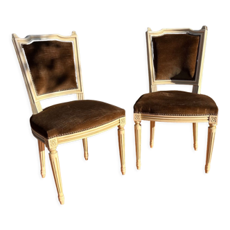 Pair of Louis XVI style chairs