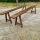 Paire de bancs de ferme 200 cm
