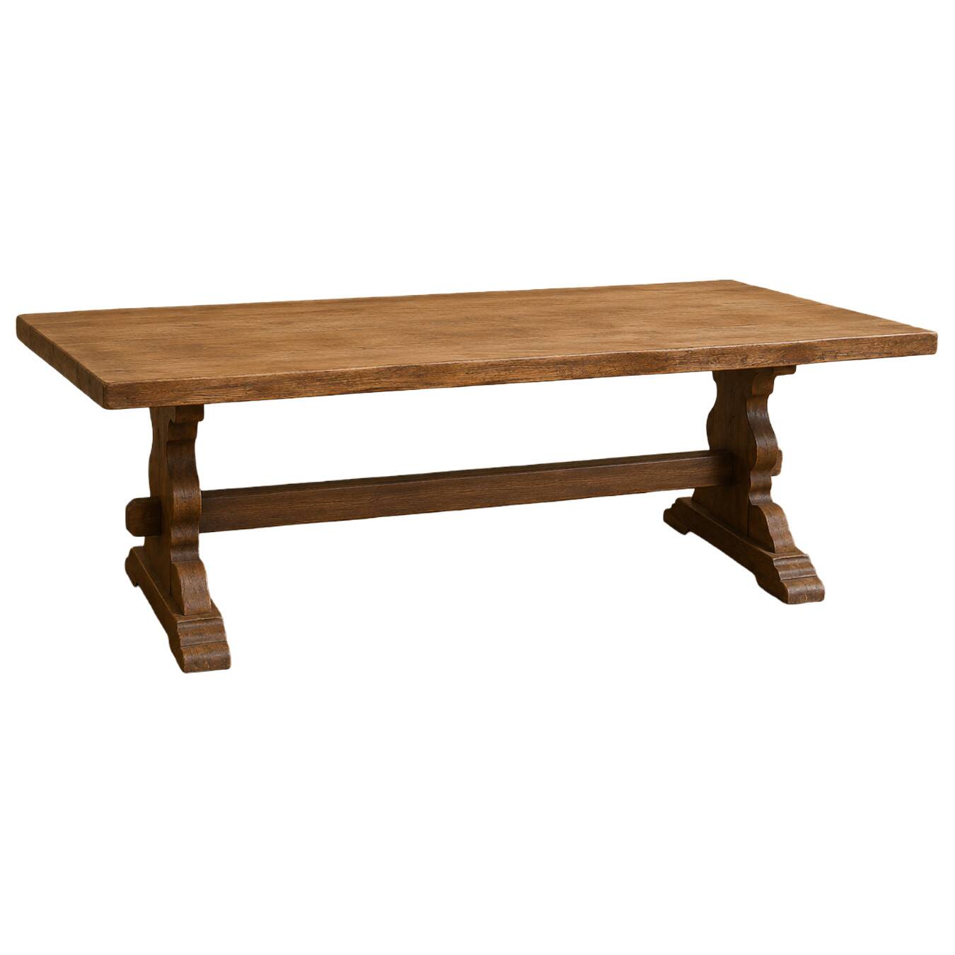 Large farmhouse table in solid oak –