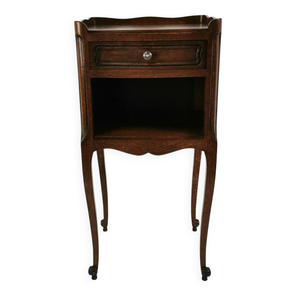 Table de chevet de style Louis XV avec tiroir, France années 1950