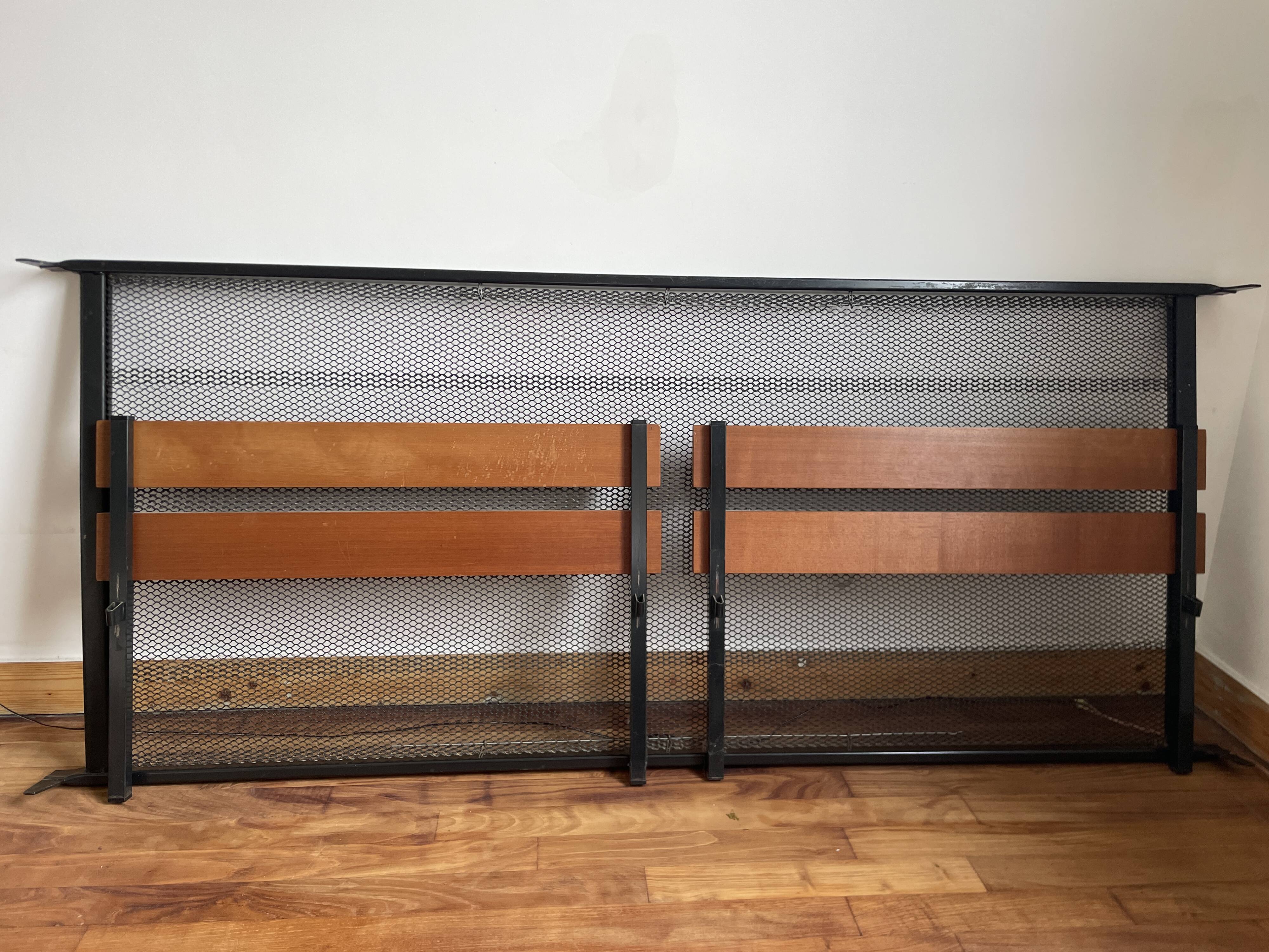 Lit 1 place, daybed en métal et teck Dico Holland, 1960