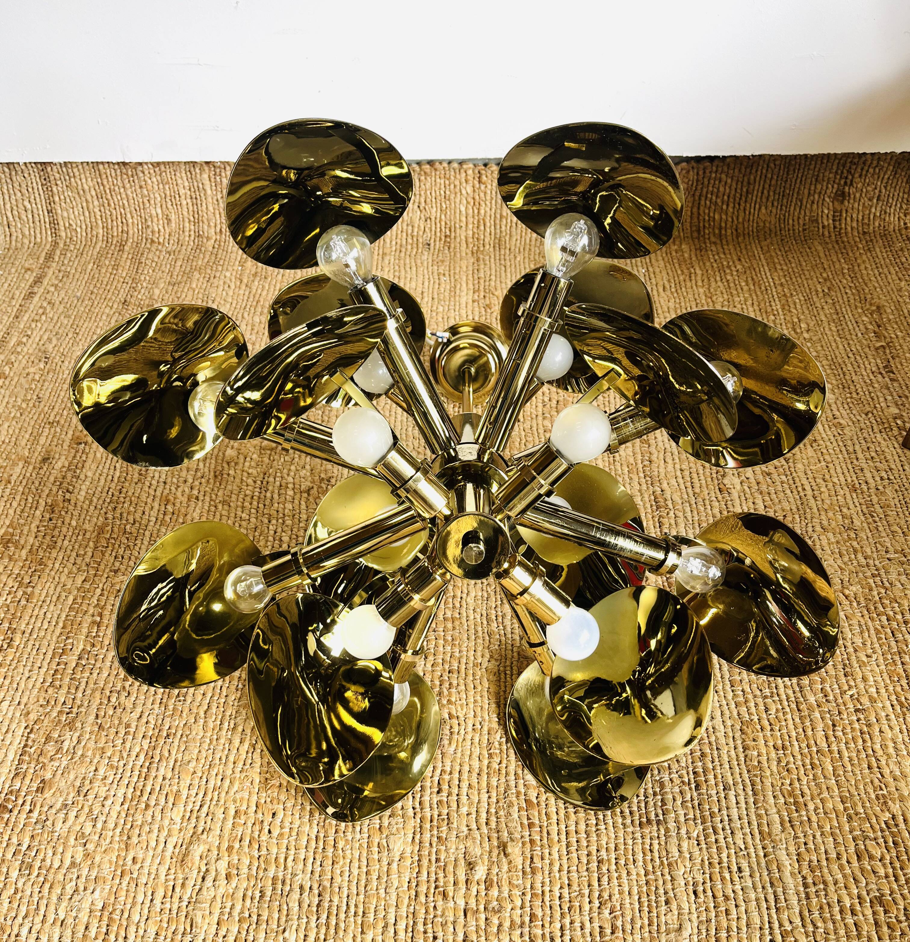 70s Gold Chandelier - 636011