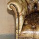 Fauteuil de directeur Chesterfield en cuir aniline