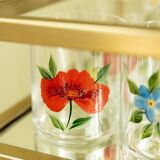 Gobelet en cristal coquelicot