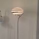 Floor lamp 1990 vintage Italy opaline zebra