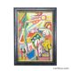 Vintage oil painting 'Bunte Szene' - Miklós Németh, 1962