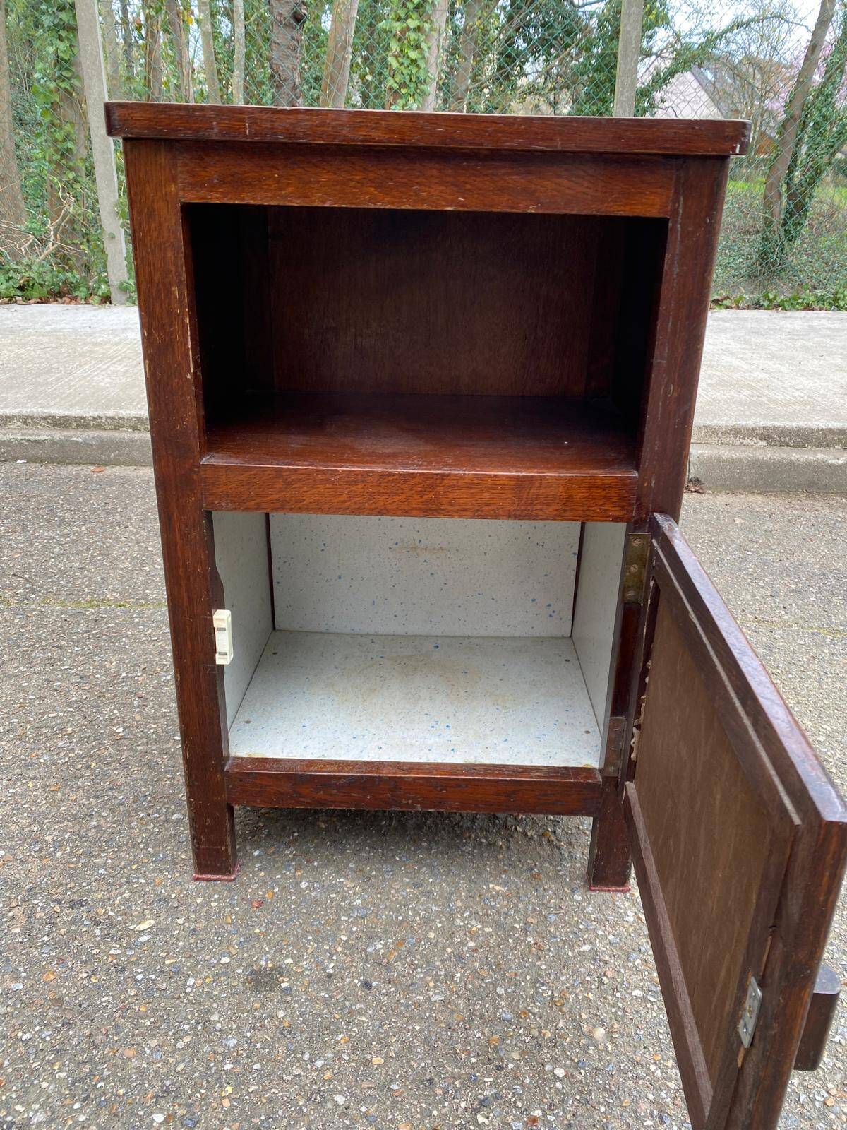 1960s Art Deco wooden bedside table