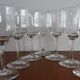 9 Baccarat crystal red wine glasses, Capri model, signed - 15 cm